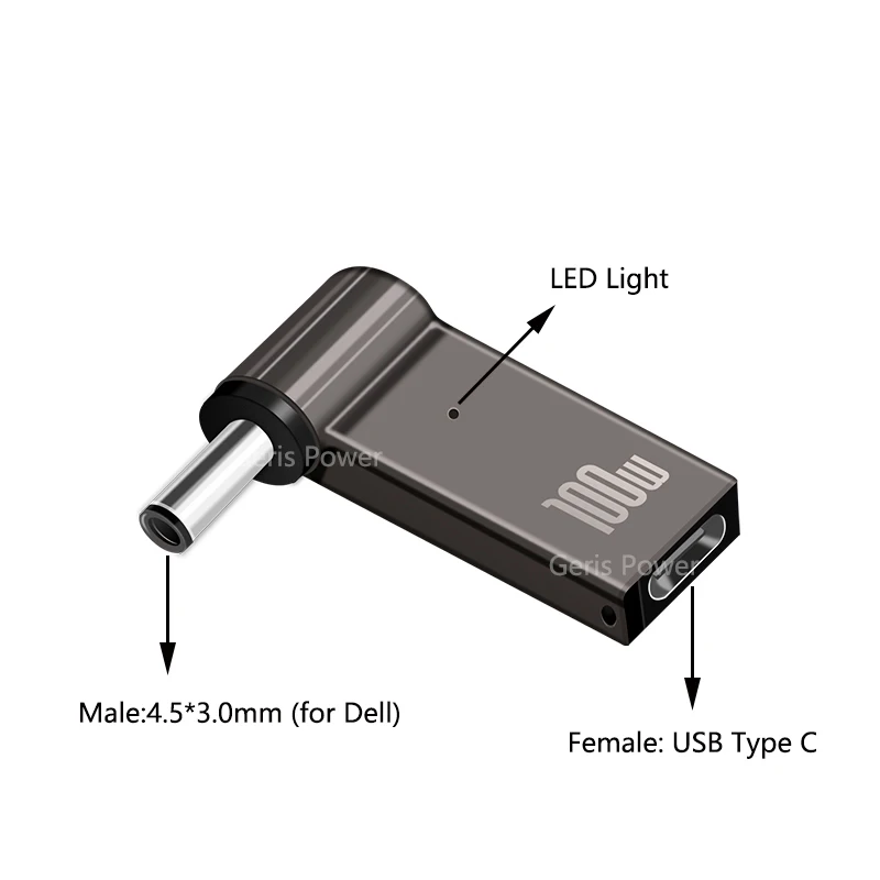 ​100W USB Type C Fast Charging Adapter Plug Connector Universal USB C Laptop Charger Converter for Dell Asus Hp Acer Lenovo