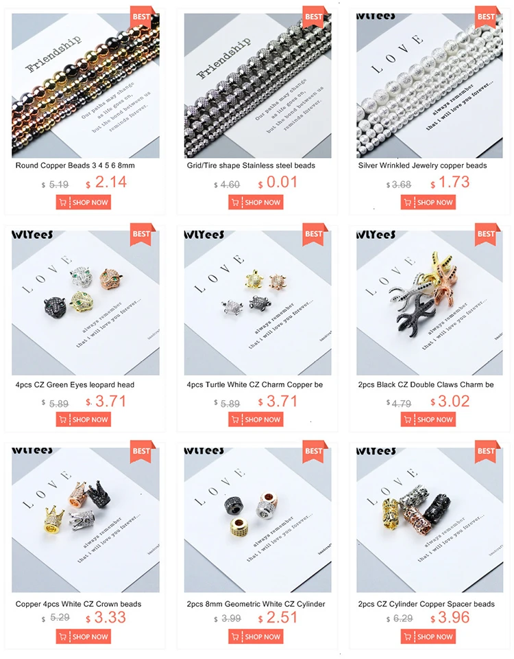 WYLeeS Grid/Tire shape Stainless steel beads 3 4 6 8mm Round Spacer Loose Beads for Jewelry Necklace Bracelet Making DIY Finding