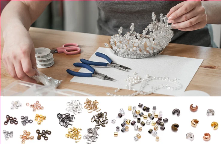 50-100pcs/lot Copper Round Covers Crimp End Beads Dia 3 4 5 mm Stopper Spacer Beads For DIY Jewelry Making Findings Supplies