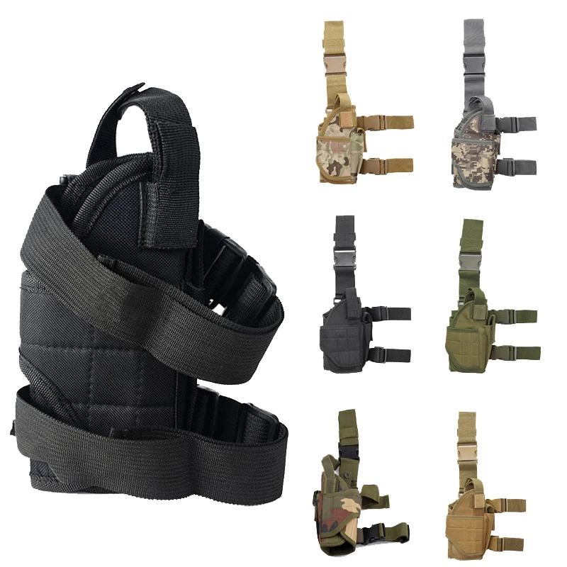 Tactical Leg Holster Airsoft Hunting Pistol Holster Pouch Adjustable Strap Nylon Gun Holster For Universal Gun