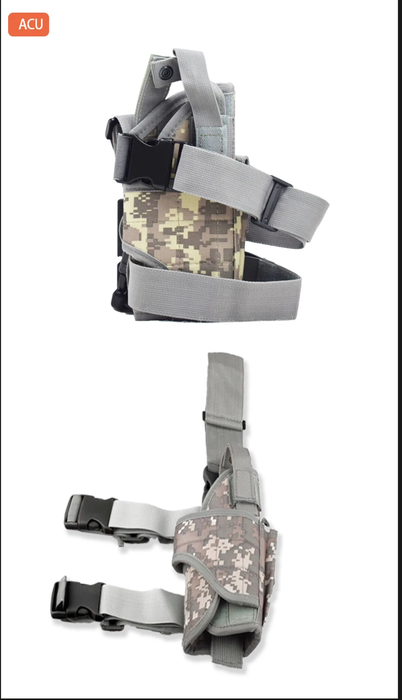 Tactical Leg Holster Airsoft Hunting Pistol Holster Pouch Adjustable Strap Nylon Gun Holster For Universal Gun