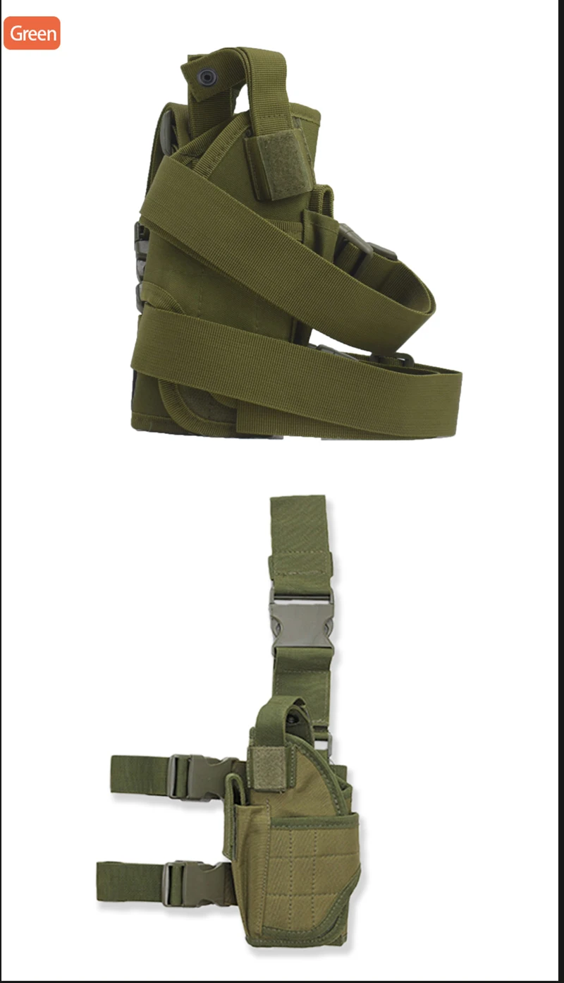 Tactical Leg Holster Airsoft Hunting Pistol Holster Pouch Adjustable Strap Nylon Gun Holster For Universal Gun