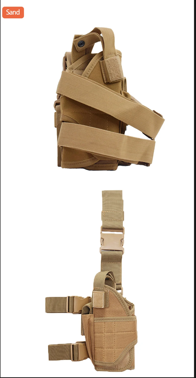 Tactical Leg Holster Airsoft Hunting Pistol Holster Pouch Adjustable Strap Nylon Gun Holster For Universal Gun