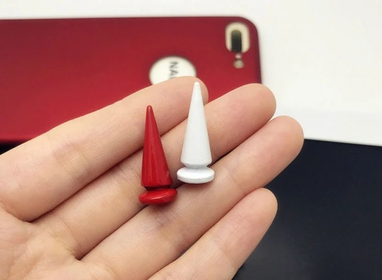 10Sets 10*24mm Cone Colorful Spikes And Studs For Clothes DIY Handmade Cool Punk Garment Rivets Leather Craft Bag Shoes