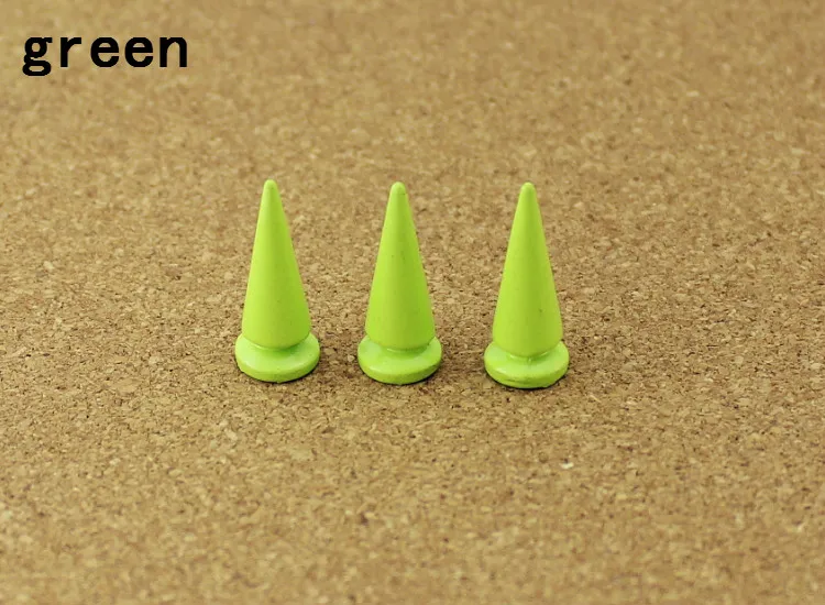 10Sets 10*24mm Cone Colorful Spikes And Studs For Clothes DIY Handmade Cool Punk Garment Rivets Leather Craft Bag Shoes