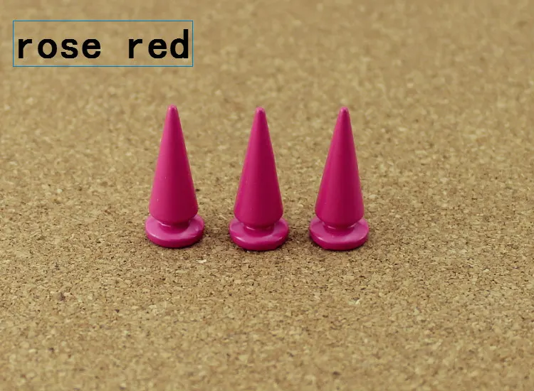 10Sets 10*24mm Cone Colorful Spikes And Studs For Clothes DIY Handmade Cool Punk Garment Rivets Leather Craft Bag Shoes