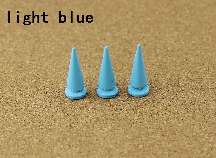 10Sets 10*24mm Cone Colorful Spikes And Studs For Clothes DIY Handmade Cool Punk Garment Rivets Leather Craft Bag Shoes