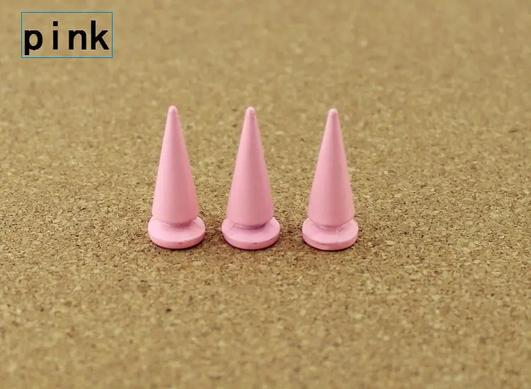 10Sets 10*24mm Cone Colorful Spikes And Studs For Clothes DIY Handmade Cool Punk Garment Rivets Leather Craft Bag Shoes