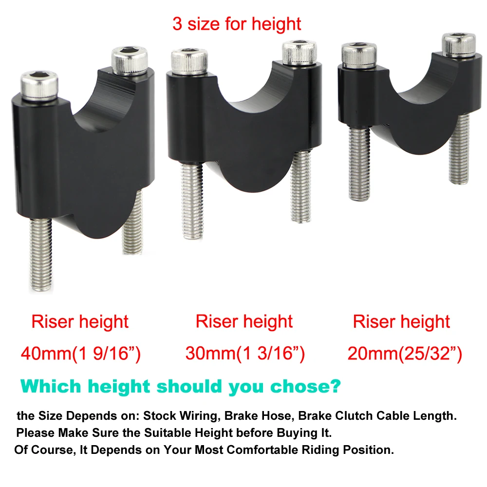 Motorcycle Handlebar Risers 22mm 7/8" Fat Mount Risers For BMW R1200R F800ST F700GS F650G F650CS G650GS R1100GS R1150GS R850GS