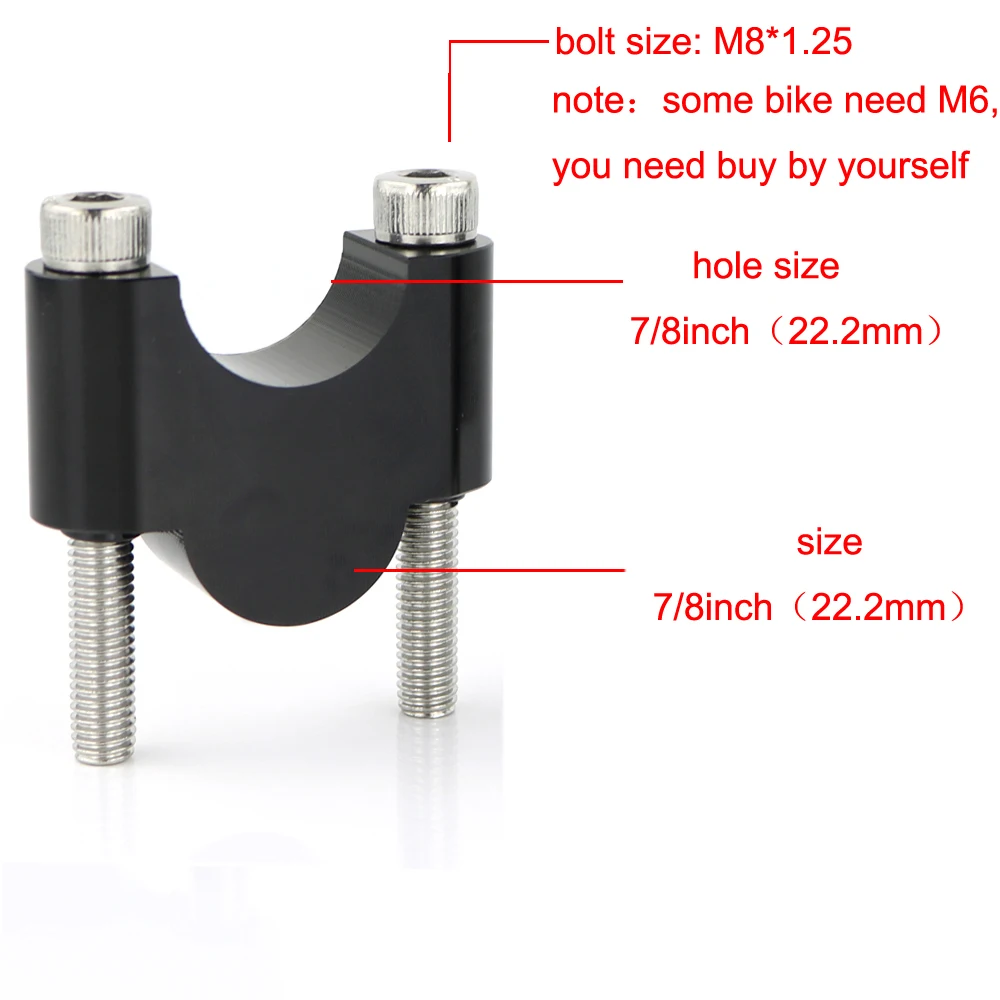 Motorcycle Handlebar Risers 22mm 7/8" Fat Mount Risers For BMW R1200R F800ST F700GS F650G F650CS G650GS R1100GS R1150GS R850GS
