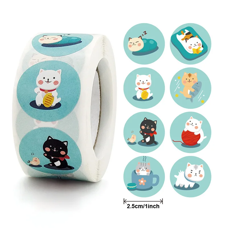 50-500pcs Kids Reward Sticker Puppy Dog Pattern Encouragement Stickers for Teachers Cute Animals Stickers Stationery Stickers