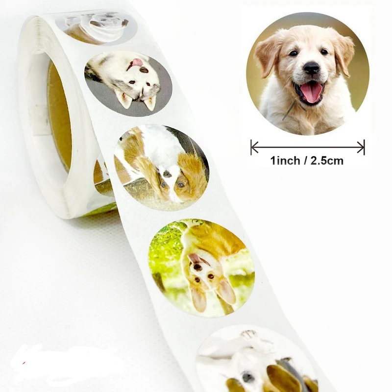 50-500pcs Kids Reward Sticker Puppy Dog Pattern Encouragement Stickers for Teachers Cute Animals Stickers Stationery Stickers