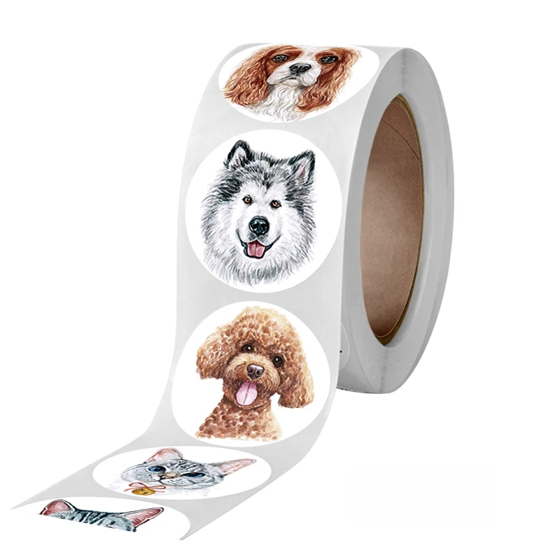50-500pcs Kids Reward Sticker Puppy Dog Pattern Encouragement Stickers for Teachers Cute Animals Stickers Stationery Stickers