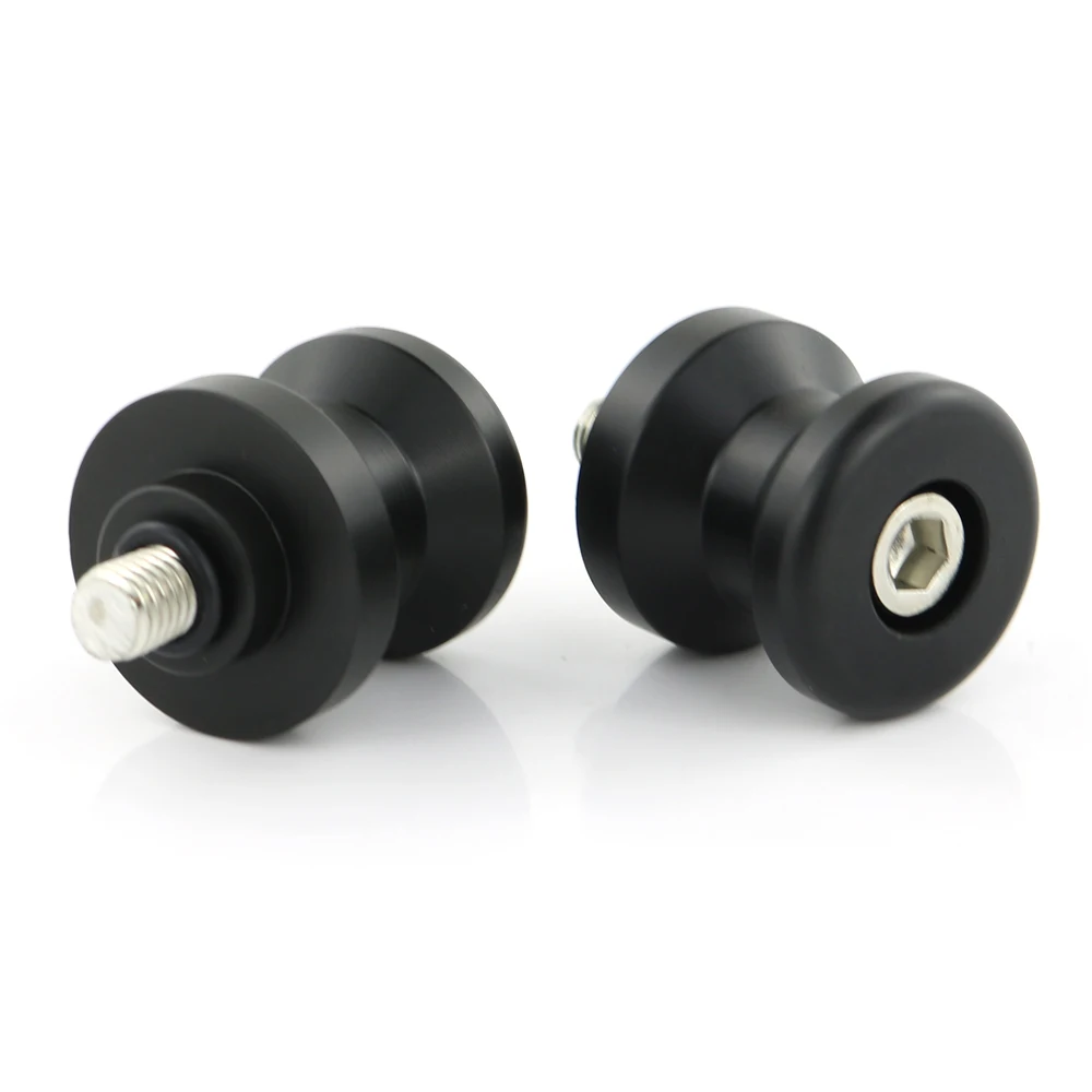 M6 M8 POM Swing Arm Spools Sliders Stand Bobbins Plastic 6mm 8mm Black For Honda Suzuki Yamaha BMW Ducati KTM Triumph Aprilia