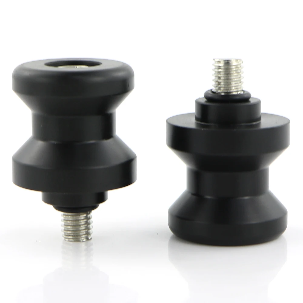M6 M8 POM Swing Arm Spools Sliders Stand Bobbins Plastic 6mm 8mm Black For Honda Suzuki Yamaha BMW Ducati KTM Triumph Aprilia