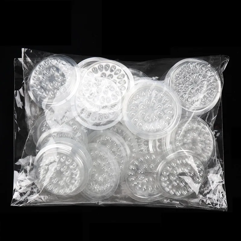 HOT 100 pcs Disposable Holder Sticker Glue Adhesive Pallet For Eyelash Extension Eyelash Makeup Tools Plastic Flower Eyelash