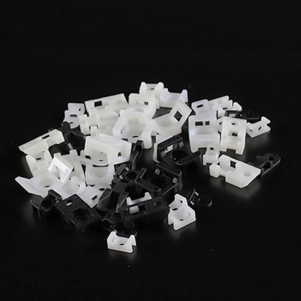 Cable Organizer Saddle Cable Tie Mount HC-1 HC-2 Wire Management Base Holder Wire Fixing Clamp Screw Hole Mounter for Home Offic