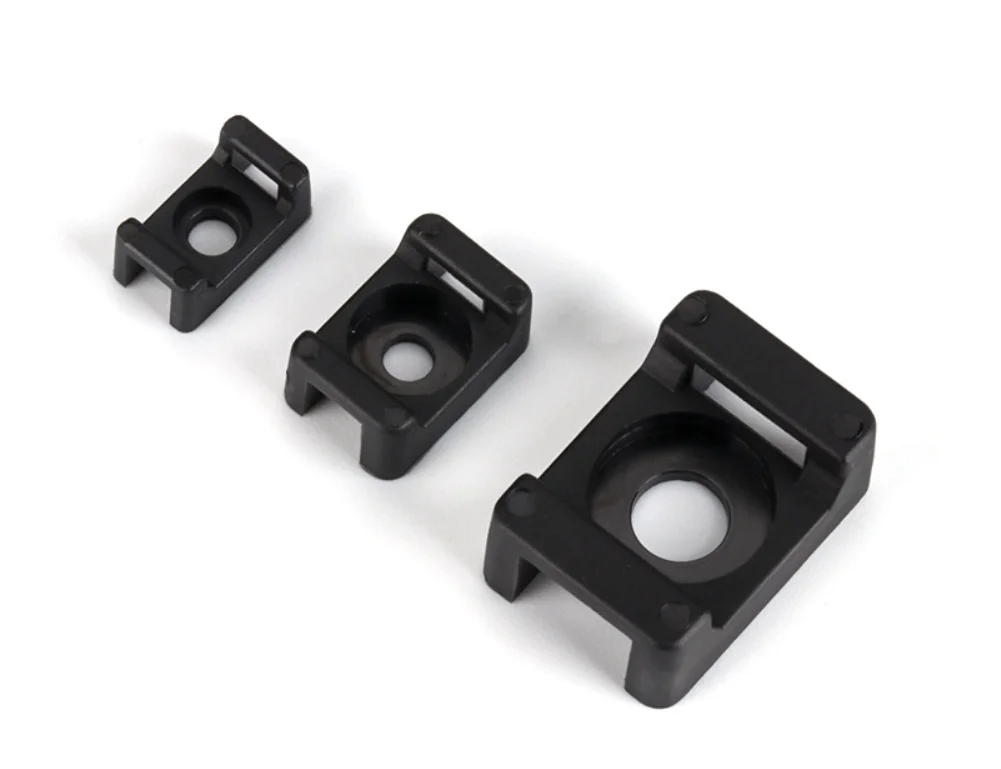 Cable Organizer Saddle Cable Tie Mount HC-1 HC-2 Wire Management Base Holder Wire Fixing Clamp Screw Hole Mounter for Home Offic
