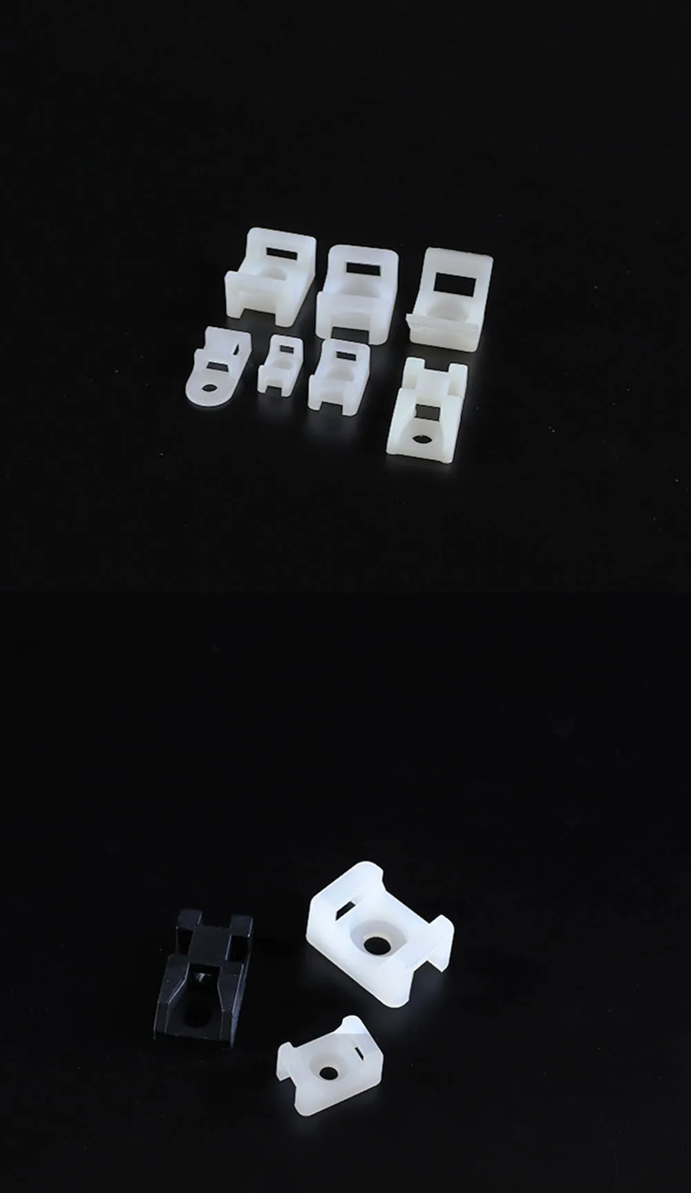 Cable Organizer Saddle Cable Tie Mount HC-1 HC-2 Wire Management Base Holder Wire Fixing Clamp Screw Hole Mounter for Home Offic