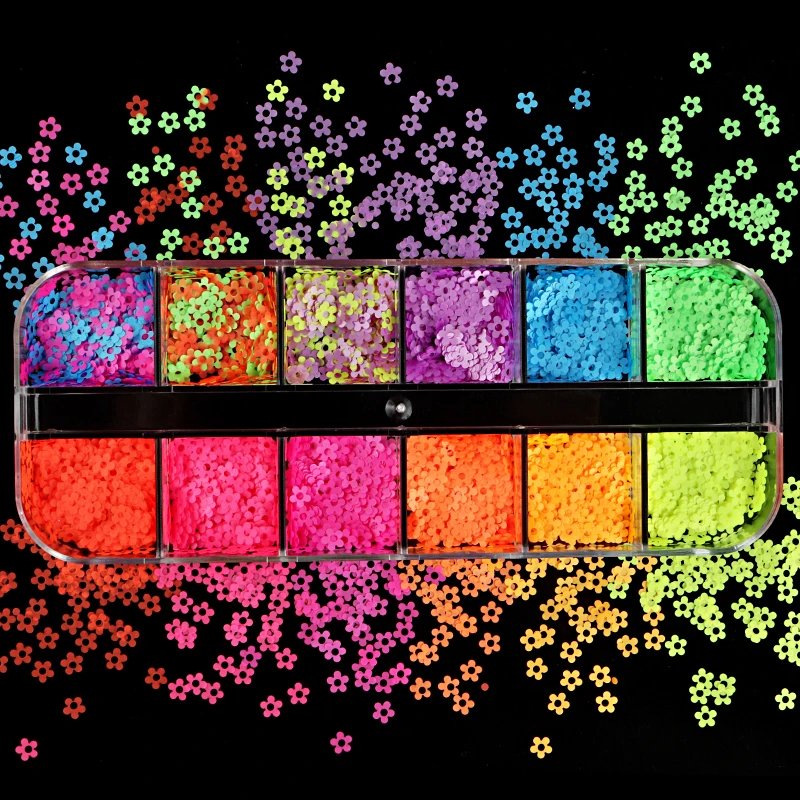 Fluorescent Bubble Sequins Epoxy Resin Glitter Filling Hollow Round Shape Slime Slices Neon Nail Art Flakes Resin Shaker Filler