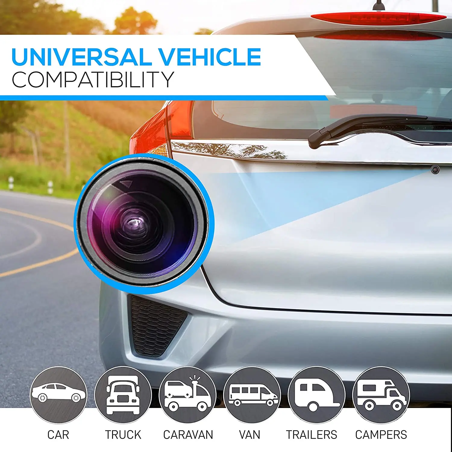 Car Reverse Camera HD Night Vision Wide Angle Rear View Parking Camera Waterproof CCD LED Auto Backup Monitor HD Image