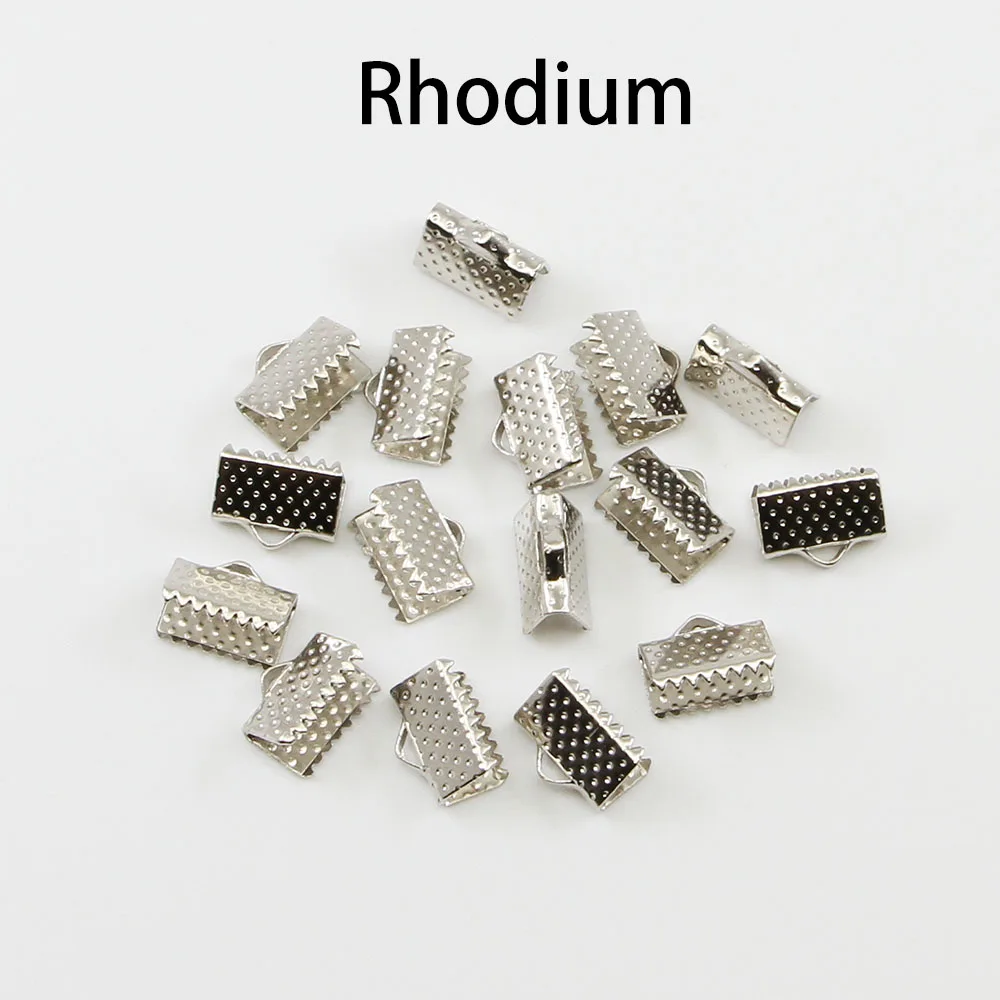 10-50pcs Crimp Beads Cove Clasps Cord End Caps String Ribbon Leather Clip Foldover Connectors Supplies For DIY Jewelry Findings