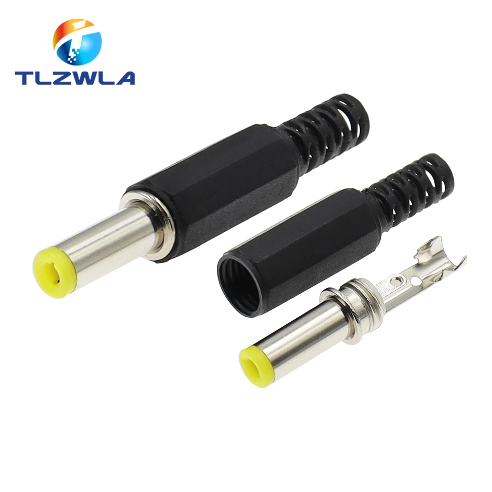 10PCS DC Power Adapter plug 5.5*2.1mm DC Plug Connector Welding Line Male Plug 5.5x2.5 4.8 1.7 1.35 0.7MM