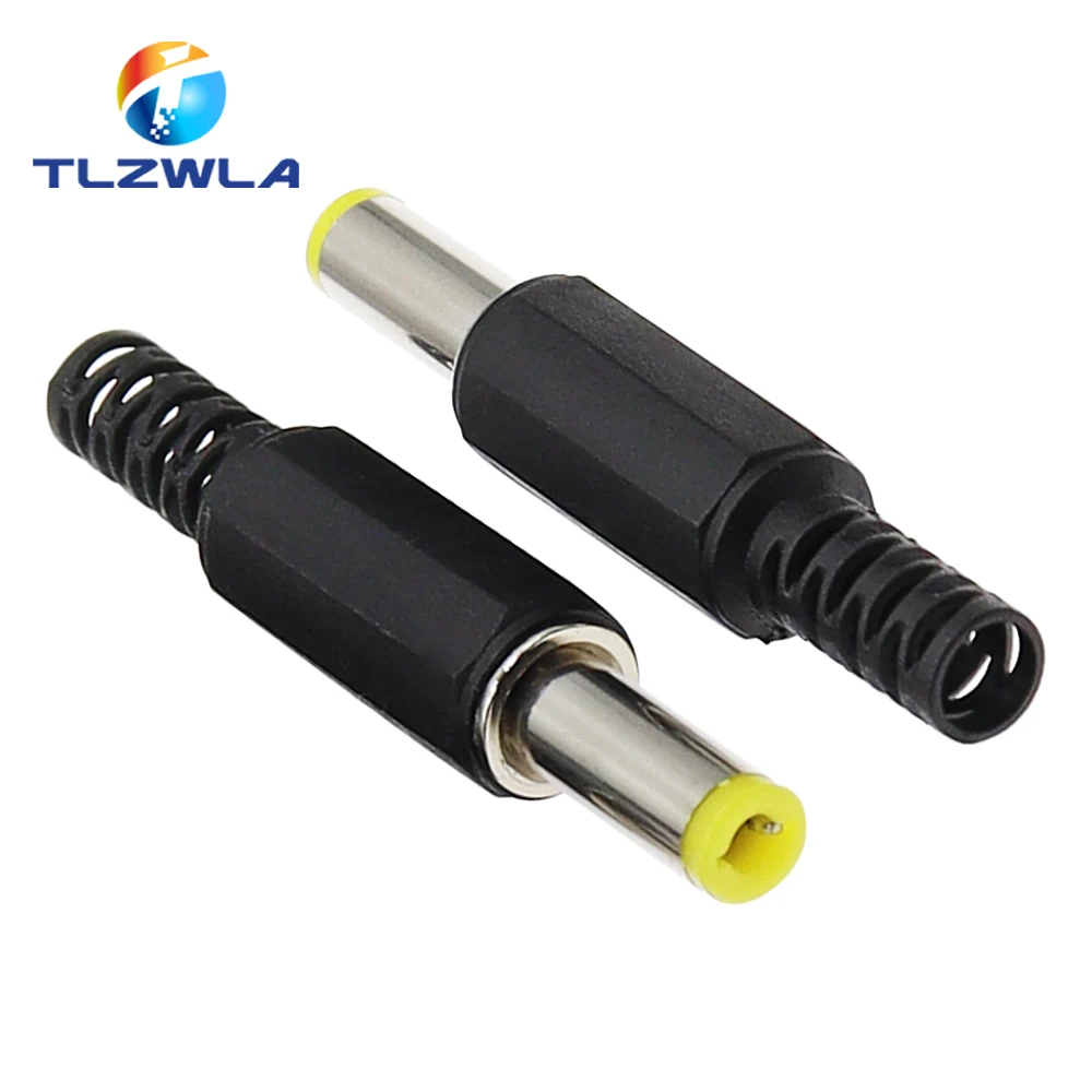 10PCS DC Power Adapter plug 5.5*2.1mm DC Plug Connector Welding Line Male Plug 5.5x2.5 4.8 1.7 1.35 0.7MM