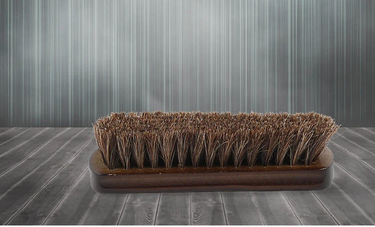 Real Horse Hair Shoe Brush Polish Natural Horsehair Leather Soft Polishing Tool Bootpolish Cleaning Brush For Suede Nubuck Boot