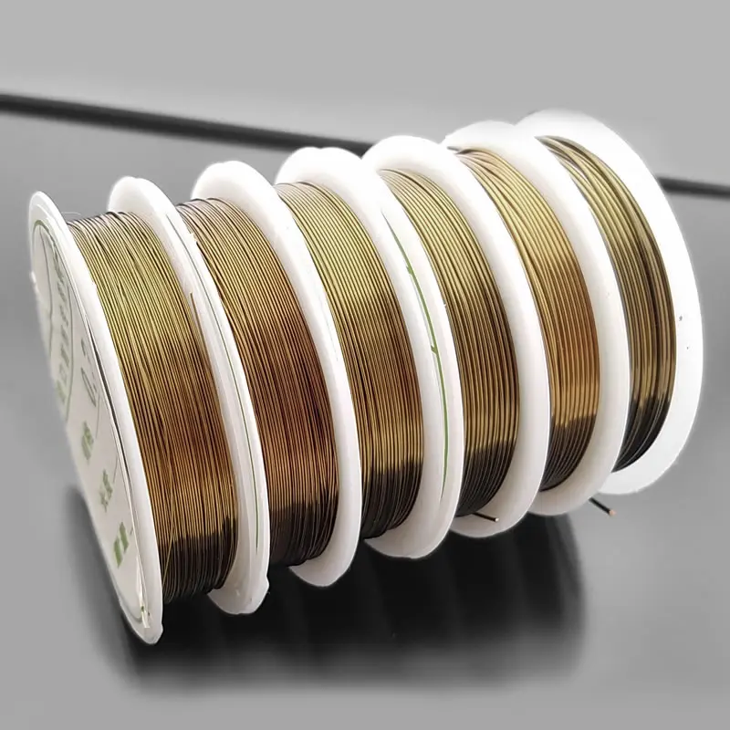 2 Rolls 0.1MM to 1MM Antique Bronze Metal Copper Wire Very Strong Can Make Shape Jewelry Making Findings Accessories