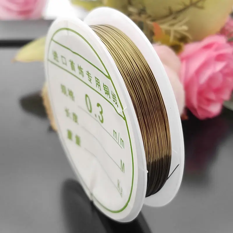 2 Rolls 0.1MM to 1MM Antique Bronze Metal Copper Wire Very Strong Can Make Shape Jewelry Making Findings Accessories