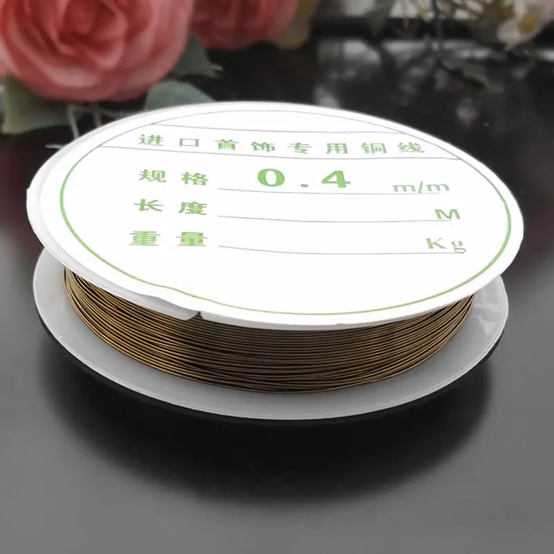 2 Rolls 0.1MM to 1MM Antique Bronze Metal Copper Wire Very Strong Can Make Shape Jewelry Making Findings Accessories