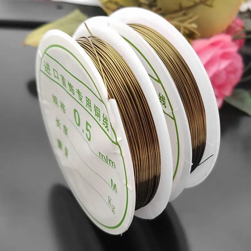 2 Rolls 0.1MM to 1MM Antique Bronze Metal Copper Wire Very Strong Can Make Shape Jewelry Making Findings Accessories