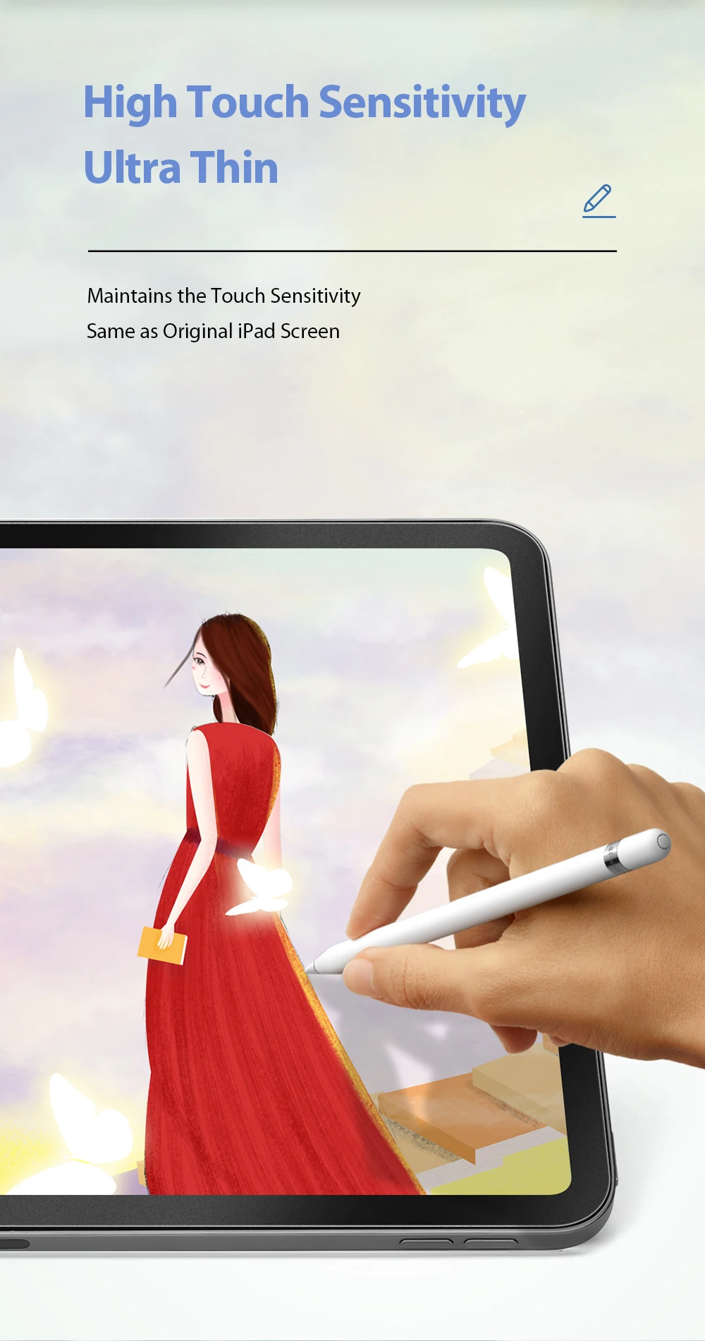Paper Feel Screen Protector Film Matte PET Painting For iPad 7th 8th 9th 10.2 10th Generation Air 4 5 10.9 Pro 11 Air 3 Pro 10.5