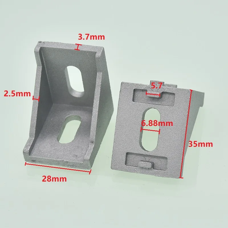 10pcs corner fitting angle aluminum connector bracket fastener 2020 3030 4040 4545 series industrial aluminum profile