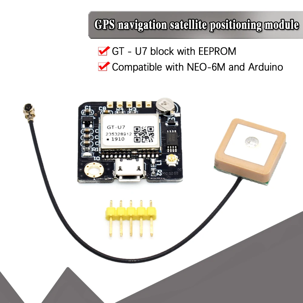 GT-U7 GPS module navigation satellite positioning compatible NEO-6M 51 single chip microcomputer STM32 for Arduino