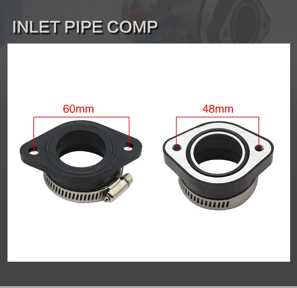 ZSDTRP Motorcycle Carburetor Adapter Inlet Intake Pipe for PWK 21/24/26/28/30/32/34mm PE26/28/30mm TM28/32/34 Carb Pit Dirt Bike
