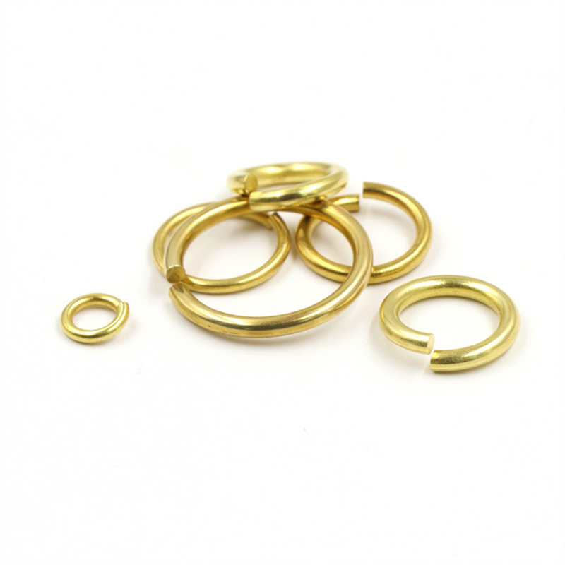 50pcs Jump Rings Solid Brass Open O Ring Round Loops Leather Craft Bag Jewelry Findings Parts Repairing Accessories