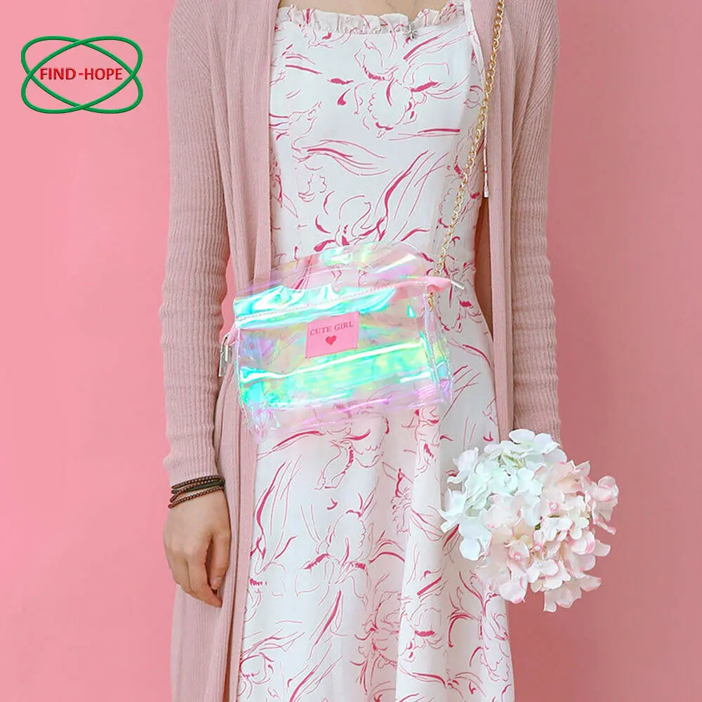 20*30/95cm Transparent PVC Fabric Iridescent Holographic Laser Rainbow Shiny Vinyl DIY Bow Earring Making Craft Bag Sheet/Roll