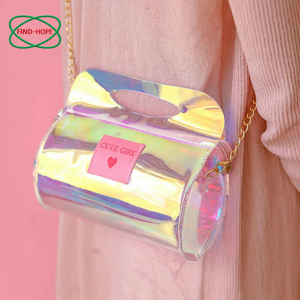 20*30/95cm Transparent PVC Fabric Iridescent Holographic Laser Rainbow Shiny Vinyl DIY Bow Earring Making Craft Bag Sheet/Roll
