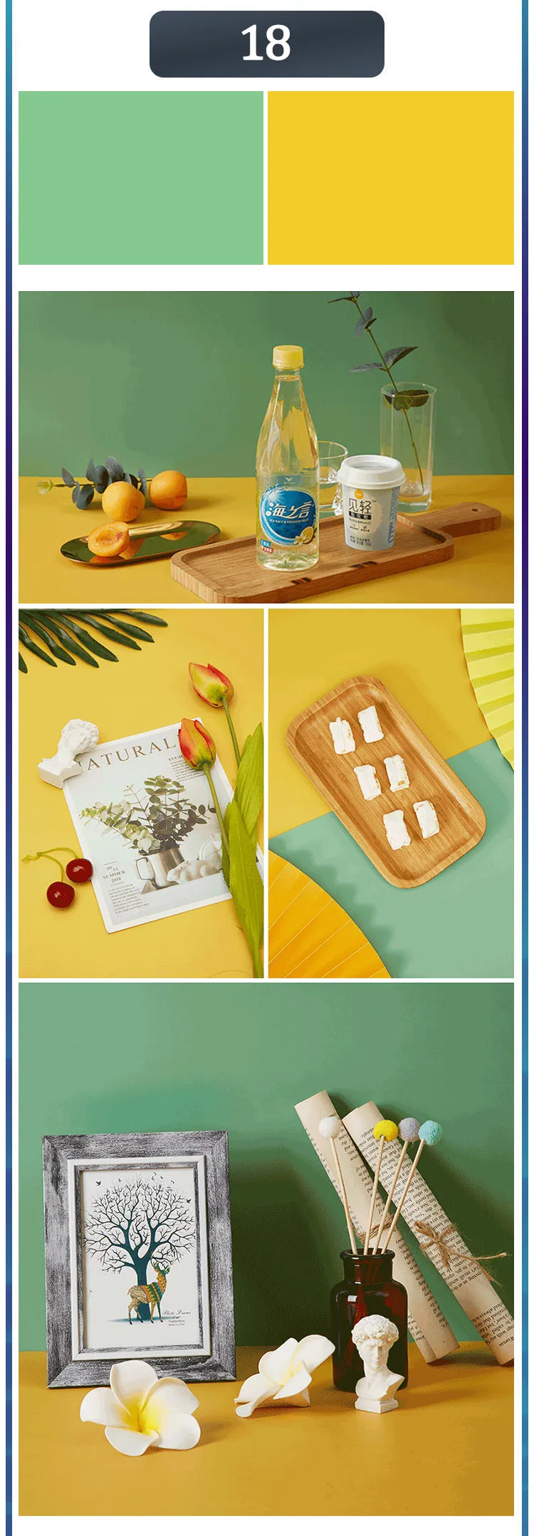 Photography Backdrops Wallpaper 57*87cm 2sides Solid Color Photo Background Props for Photo Studio Newborn Product Photographic