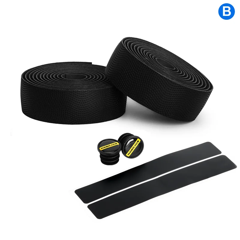 Bike Handlebar Tape PU+EVA Leather Anti-slip Shockproof Bar Wraps Fixing Straps Road Cycling Handlebar Tapes Bicycle Accessories