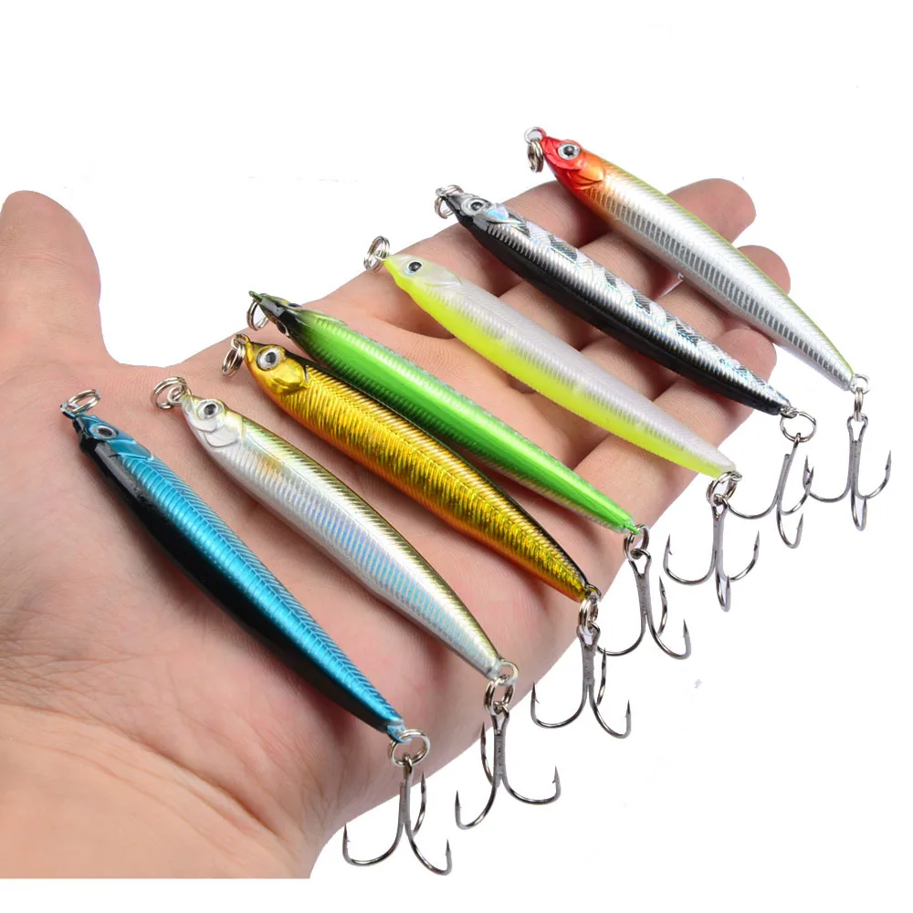 1pcs High Quality Thrill Stick Fishing Lure 7cm 10g Sinking Pencil Long Casting Shad Minnow Artificial Bait Pike Lures