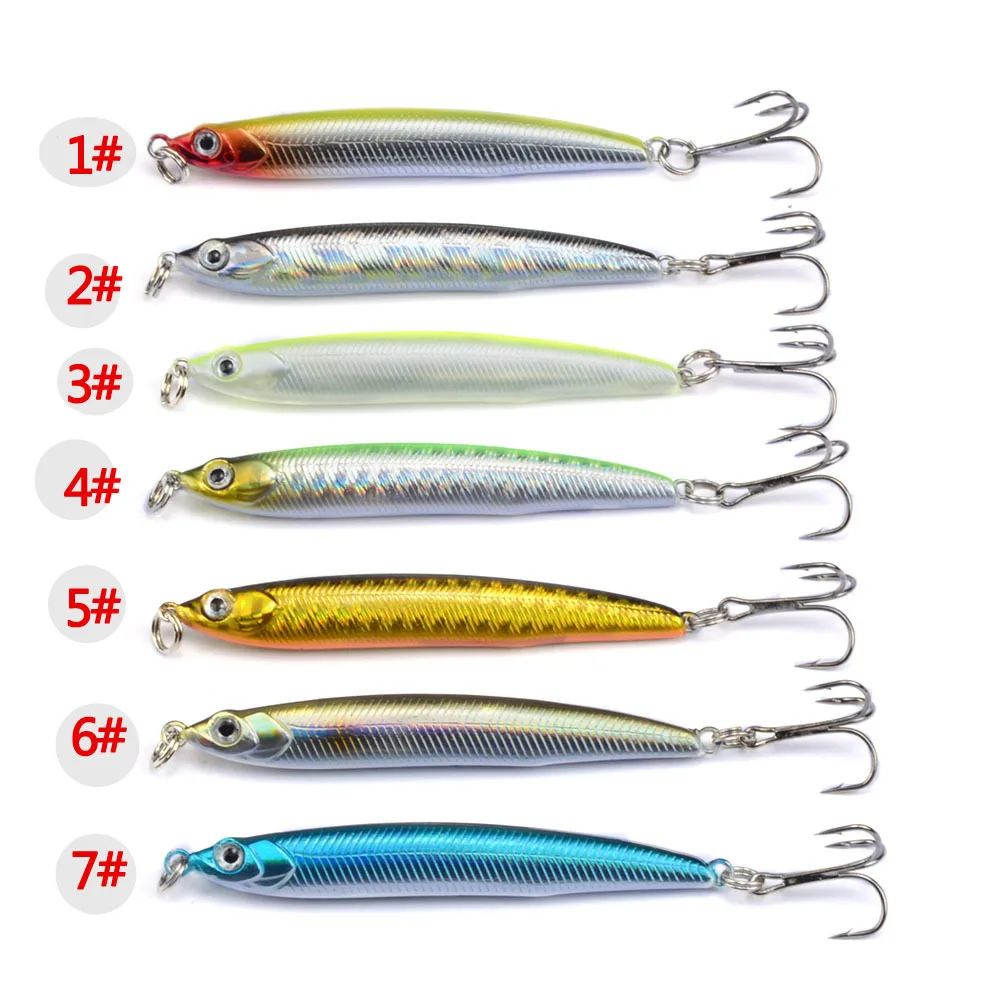 1pcs High Quality Thrill Stick Fishing Lure 7cm 10g Sinking Pencil Long Casting Shad Minnow Artificial Bait Pike Lures