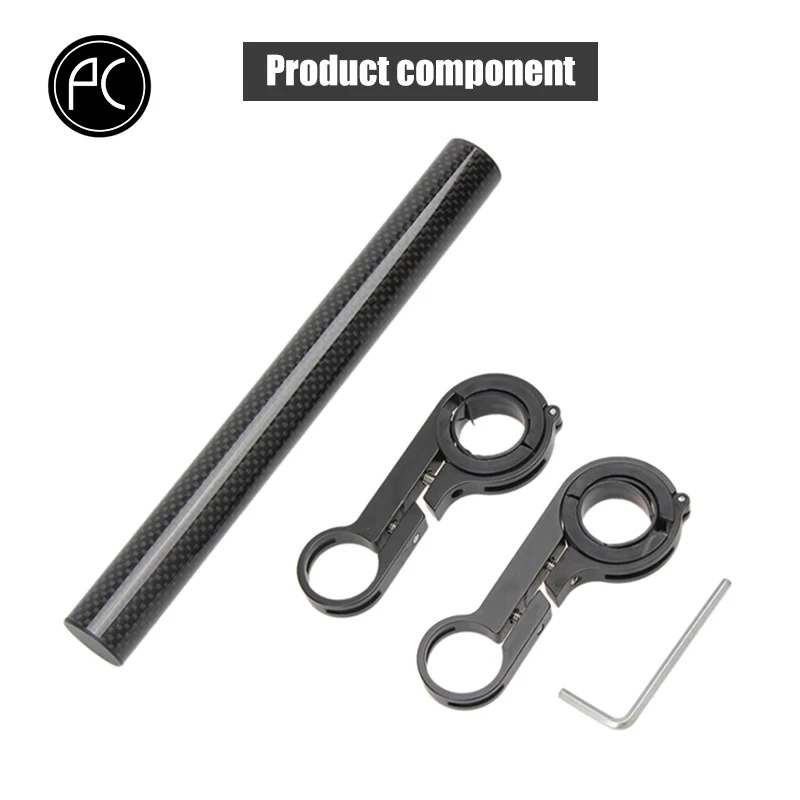 Bicycle Handlebar Extension Bar 10 20 30cm Alloy or Carbon Rod Light Computer Mount Bracket for MTB and Road Cycling Accessories