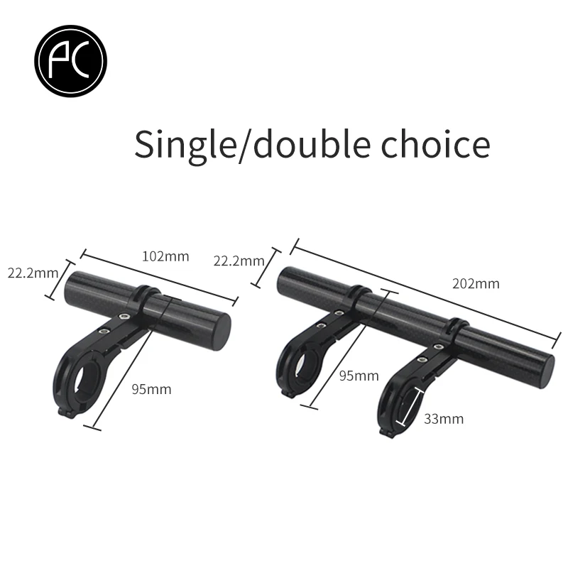 Bicycle Handlebar Extension Bar 10 20 30cm Alloy or Carbon Rod Light Computer Mount Bracket for MTB and Road Cycling Accessories