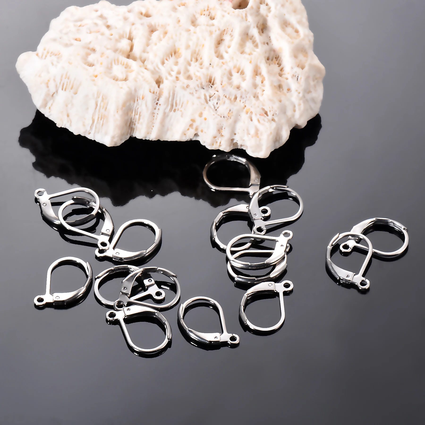 20Pcs/Lot Stainless Steel French Earring Clasps Hooks Men Women DIY Components For Ear Jewelry Making Findings Not Allergic