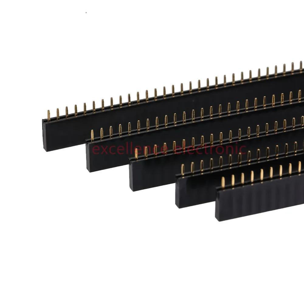 155pcs/Box 2.54mm Single Row Pin Socket Female Header Connector 2/3/4/5/6/7/8/9/10/12/20/40pin PCB Board Combination Kit