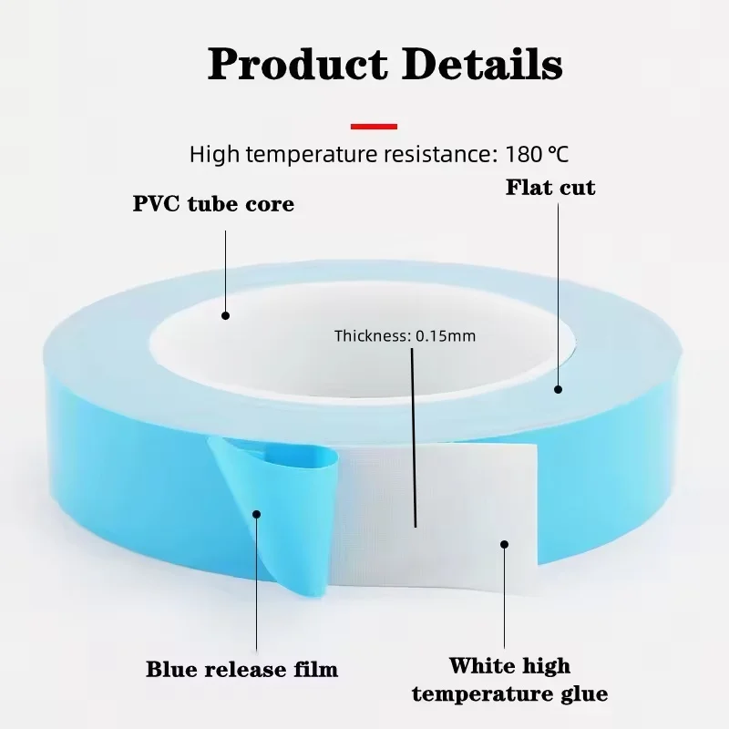 Thermal Tape 25M*0.15mm Insulating Heat Dissipation Tape Double Sided Thermally Conductive Tape For Chip PCB LED Strip Heatsink