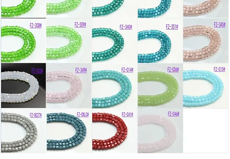 Czech Square Crystal Spacer Beads Yellow 2/3/4MM Faceted Glass Cube Loose Beads DIY Making For Needlework Accessories Jewelry